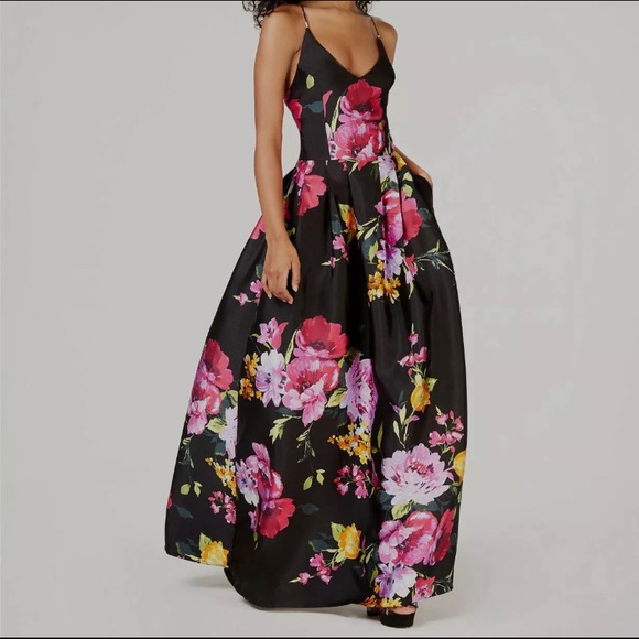 floral floor length gown